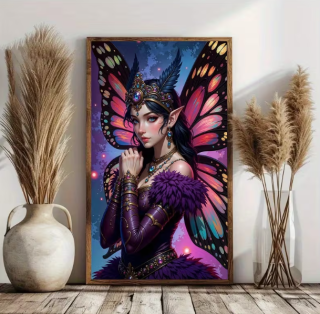 Preview: Diamond Painting Schmetterling-Elfe